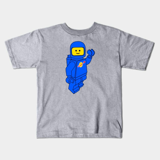 Spaceman! (Blue) Kids T-Shirt by HenriDefense